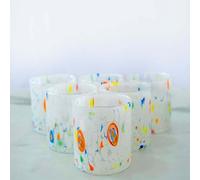 MurArt Bicchieri di Murano Set da 6 bicchieri da 300ml Collezione Tower in vetro soffiato a mano in lavorazione artigianale Made in Italy