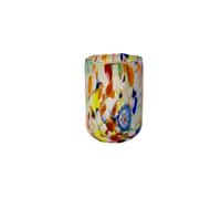 MurArt Bicchieri di Murano Set da 6 bicchieri da 300ml Collezione Tower in vetro soffiato a mano in lavorazione artigianale Made in Italy (Multicolor, Shot 6pz)