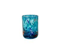 MurArt Bicchieri di Murano Set da 6 bicchieri da 300ml Collezione Tower in vetro soffiato a mano in lavorazione artigianale Made in Italy (Acquamarina, Shot 6pz)