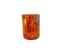 MurArt Bicchieri di Murano Set da 6 bicchieri da 300ml Collezione Tower in vetro soffiato a mano in lavorazione artigianale Made in Italy (Arancio, Shot 6pz)