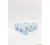 MurArt Bicchieri di Murano Set da 6 Bicchieri da 350ml Bianco e Nero in vetro soffiato a mano in lavorazione artigianale Collezione Virtù Made in Italy