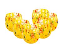 MurArt Bicchieri di Murano Set da 6 bicchieri da 400ml Collezione Marea in vetro soffiato a mano in lavorazione artigianale Made in Italy (Giallo, Bicchiere 6pz)