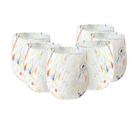 MurArt Bicchieri di Murano Set da 6 bicchieri da 400ml Collezione Onde in vetro soffiato a mano in lavorazione artigianale Made in Italy (Bianco, Bicchieri 6pz)