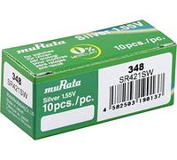 Murata SR421SW-PBWW - Pila a bottone 348, ossido d'argento, 12,5 mAh, 1,55 V, 10 pezzi.