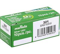 Murata SR616SW-PBWW - Batteria a bottone 321, ossido d'argento, 16 mAh, 1,55 V, 10 pezzi