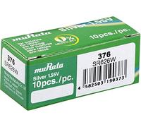 Murata SR626W-PBWW - Pila a bottone 376, ossido d'argento, 28 mAh, 1,55 V, 10 pezzi.