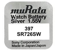 Murata SR726SW-PBWW - Batteria a bottone 397, ossido d'argento, 35 mAh, 1,55 V, 10 pezzi