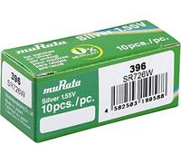 Murata SR726W-PBWW - Batteria a bottone 396, ossido d'argento, 35 mAh, 1,55 V, 10 pezzi