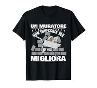 Muratore dicendo artigiano strumento accessori muratore Maglietta