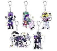 Murders Uzi Portachiavi Cartoon Figura Cyn Uzi J N Cosplay Carino Ciondolo Acrilico Murder D Keychain Decorazioni Pack of 5