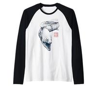 Murena, Disegno del Timbro Kanji Giapponese, Vita Marina Maglia con Maniche Raglan