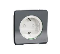 Mureva Styl - PC 2P+T schuko - COMPOSTABILE - IP55 - IK08 - Connessione Auto - Grigio