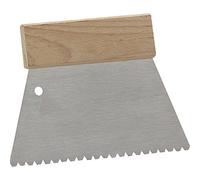 MUREXIN Spatola Dentata B3, 200 mm, Cazzuola da Muratore con Manico in legno, 27958