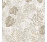 Testurizzati Soffiato Vinile Parati Muriva 209112 Phelan Foglia Con Muro Beige