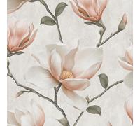 Muriva Magnolia Carta Da Parati Floreale Strutturata In Vinile Beige B92205