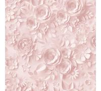 My Kingdom Origami Fiori Carta da Parati M44603 a Fiori Rosa Foglie Trama Muriva
