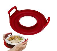 Murman Scatola Fredda per Microonde con Maniglie, Vassoio Rotondo per Onde, Supporto per Ciotola per Onde Resistente Al Calore, Vassoio per Onde per Ciotole Calde E Fredde, Piatti