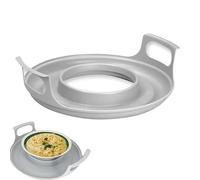 Murman Scatola Fredda per Microonde con Maniglie, Vassoio Rotondo per Onde, Supporto per Ciotola per Onde Resistente Al Calore, Vassoio per Onde per Ciotole Calde E Fredde, Piatti