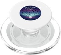 Murmuramento degli uccelli al crepuscolo sulla migrazione al crepuscolo del lago al chiaro di luna PopSockets PopGrip per MagSafe