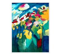 Murnau - Il giardino II Poster di Wassily Kandinsky 13 x 18 cm Blu Quadri Decorazione per pareti