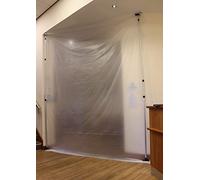 Muro antipolvere ProDec per la creazione di uno schermo temporaneo in politene - Crea un sistema di barriere con pali regolabili fino a 3,9 m di altezza per prevenire il trasferimento della polvere