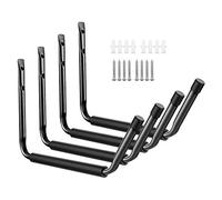 Muro Appendi biciclette di metallo per gancio Garage, kayak Appendi biciclette ganci grage alla scala con imbottito (4Pcs, Grigio)