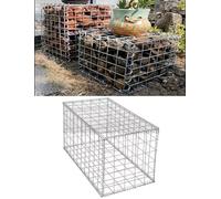 Muro di gabbioni con copertura | Cesto di gabbioni | Gabbia di gabbioni in pietra | Gabbia di rete for muri in pietra | Muro di contenimento in gabbioni(50x50x100cm/19.7x19.7x39.4in)