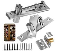 Murphy - Cerniere girevoli per porte, sistema di cerniera invisibile con chiusura a sfera, per porte in legno resistenti fino a 90,7 kg, libreria nascosta e segreta, libreria Murphy (1)