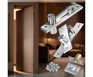 Murphy - Cerniere girevoli per porte, sistema di cerniera invisibile con chiusura a sfera, per porte in legno resistenti fino a 90,7 kg, libreria nascosta e segreta, libreria Murphy (1)