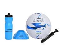 Murphy's First Touch - Set regalo per calcio gaelico per principianti, kit per allenamento di calcio gaelico con palla, tee da calcio, pompa a mano e bottiglia d'acqua da 750 ml, blu
