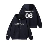 MURQ 2024 ST Album Right Here Felpa con Cappuccio Support Felpa con Stampa Merch Camicie in Cotone(Wonwoo,XL)