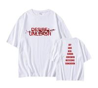 MURQ Desire: Unleash Album Tshirt 2025 Supporta Magliette Stampate Top in Cotone Merch(White,M)