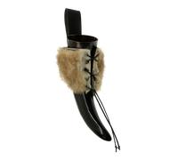 Murrah Buffalo Ox Viking Bere Corno & Fondina Pelle Thor Ferro Croce Stella