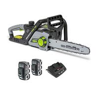 Murray 1697225 Kit Motosega Ioni di Litio IQ18DCSK Dual 18V (36V) Barra da 35cm, 2 x 5Ah Batterie e Caricabatteria Inclusi, Motore brushless, 18 V