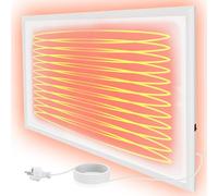 Mursche Riscaldamento Infrarossi Risparmio Energetico - 350W Stufetta Elettrica da Bagno Parete A Pannelli, A Parete, Con Protezione Da Surriscaldamento