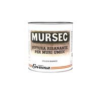 MURSEC - Pittura risanante per muri umidi, antimuffa e traspirante - Copolimero acrilico - Copertura 4-5 m²/L - Bianco, formato 0,75/ L per interni