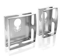 Murtenze 2 taglierine quadrate in acciaio inossidabile, strumento oscillante per cartongesso, rettangolare, taglio preciso per intagliare legno, plastica, metallo, cartongesso (argento)