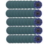 Murtenze Set di 50 dischi P120 a cambio rapido da 5,1 cm, per smerigliatrice e smerigliatrice, con rivestimento in zirconia, dischi di bloccaggio per la preparazione delle superfici (grana 120)