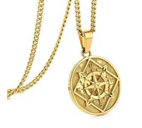 murtoo Collana con bussola da uomo in acciaio inox, collana da uomo argento oro con incisione 3D bussola con mappa del mondo, regali per uomini e ragazzi