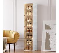 MURUL Armadietto portatile per la casa, organizer impilabile con porte e accessori, scatola per le scarpe per chiudere