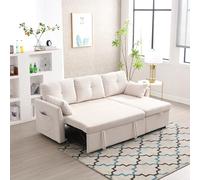 MURUL Divano letto multi-funzionale con letto di archiviazione e pull-out, chaise longue interchangeable divano letto, divano sezionale con sedili di stoccaggio, divano modulare ad angolo per la vita