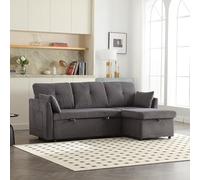 MURUL Divano letto multi-funzionale con letto di archiviazione e pull-out, chaise longue interchangeable divano letto, divano sezionale con sedili di stoccaggio, divano modulare ad angolo per la vita