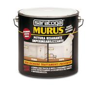 Murus Pittura Risanante Impermeabilizzante Colore Bianco Vellutato lavabile resa 12-24 mq a confezione 4 L - Saratoga