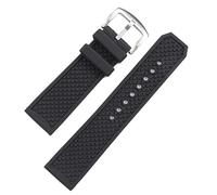 MURVE 23 24mm Nero Blu Cinturino In Gomma Per Cartier Calibre Dot Texture Nastro Impermeabile Fibbia Pin Silicone, 23mm, Agata