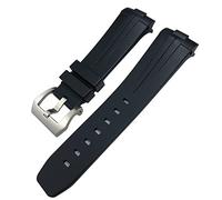 MURVE 24 mm Curvo End Gomma Cinturino Per Panerai PAM441/1312/00111 In Acciaio Inox Farfalla Fibbia Silicone Cinturino Sportivo, 24mm, Agata