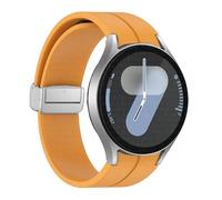 MURVE Cinghia di silicone originale per samsung galaxy orologio 6 cassic 43mm 47mm 5pro da 45 mm orologio Fe 4 5 6 7 40 44 mm Bracciale a fibbia magnetica Bracciale(Yellow-S,Watch 7 FE)