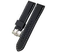 MURVE Cinturino in gomma da 18 mm, 19 mm, 21 mm, 20 mm, 22 mm, 23 mm, 24 mm, per Rolex, Seiko, SKX, Omega, morbido cinturino in silicone impermeabile, 21mm, Agata