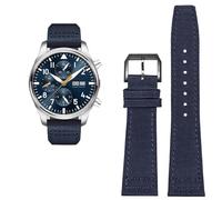 MURVE Cinturino in pelle bovina in nylon ad alta densità per IWC PILOT Portogallo Cinturino in tessuto 20mm 21mm 22mm Bracciale Nero Armygreen Blu Pelle bovina Cintura da polso, 20mm, agata