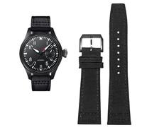 MURVE Cinturino in pelle bovina in nylon ad alta densità per IWC PILOT Portogallo Cinturino in tessuto 20mm 21mm 22mm Bracciale Nero Armygreen Blu Pelle bovina Cintura da polso, 20mm, agata