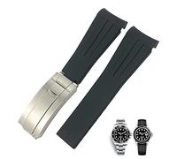 MURVE Cinturino in silicone con estremità curva da 20 mm e 21 mm, per Rolex Submariner 20 mm GMT Yacht-Master Daytona Deepsea cinturino morbido, 21mm, Agata